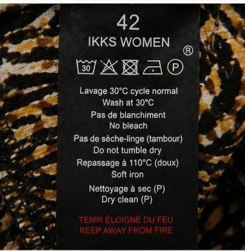 IKKS Women T42 Dress – Flowy Chic Animal Print with Ruffle – photo 3